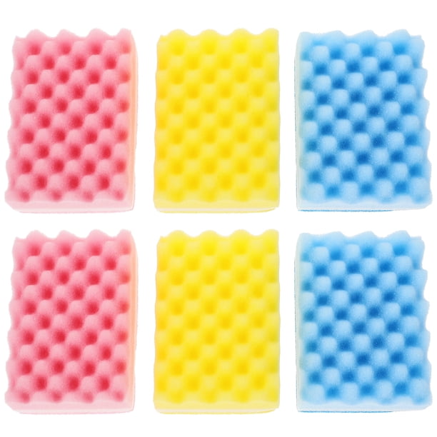 6 esponjas de limpieza multiusos resistentes, antirayaduras, para fregar platos, para cocinas, baños y coches.