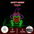 thumbnail image 4 of UPONRAY Witch Hat Ghost Neon Sign Halloween Neon Signs for Wall Decor Dimmable Halloween Decorations Ghost With Witch Hat,Neon Halloween Light for Window Bedroom Bar Party Decor, 4 of 6
