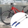 thumbnail image 2 of 1 Pair Quick Release Lever Bicycle Quick Release Skewer Front and Rear Axle Wheel Hub 145mm 180mm Blue, 2 of 7