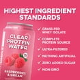 thumbnail image 3 of Clean Simple Eats Clear Protein Water Raspberries & Cream, 8 Pack, 12 fl oz Cans, 3 of 8