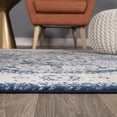thumbnail image 3 of World Rug Gallery Vintage Oriental Distressed Medallion Blue 5' x 7' Area Rug, 3 of 8