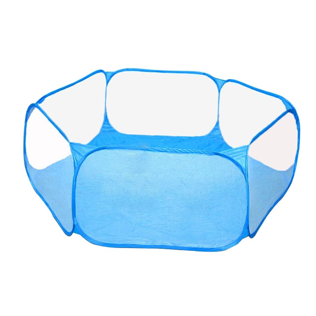 Bvdfgk Small Pet Cage Enclosure Hamster Rabbit Gerbil Squirrel Indoor/Outdoor Blue