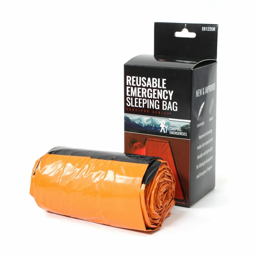 Heavy Duty Mylar Emergency Sleeping Bag Reflects Body Heat Tear