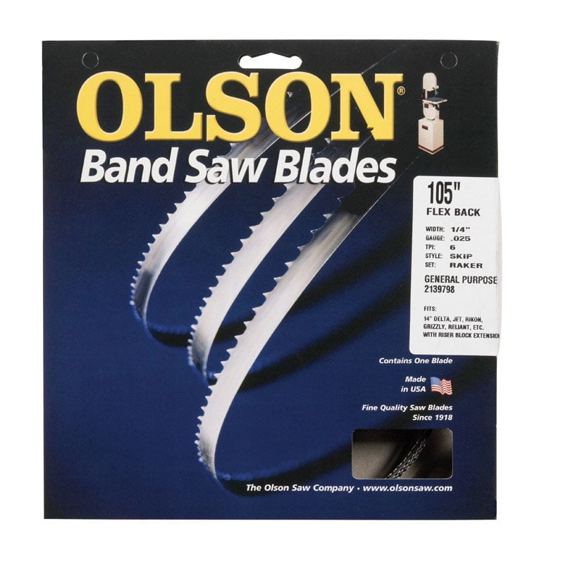 93-1/2 inches 1/4 inch 6t hook  bandsaw blade 