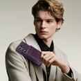 thumbnail image 7 of Dteck Wallet for Samsung Galaxy Z Fold 5 Case with Built-in Glass Screen Protector, Soft PU Leather Card Holder Flip Kickstand Protective Case for Z Fold 5 5G,Deep Purple, 7 of 7