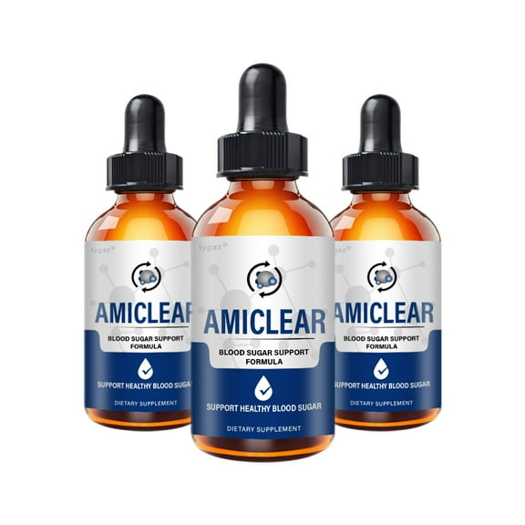 (3 Pack, 6oz) Amiclear Drops - Amiclear Sugar Supporting Liquid Drops