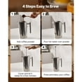 thumbnail image 4 of KFFKFF Stainless Steel French Press Coffee Maker, 51 Ounce (1.5 Liter) Double-Wall Insulated Coffee and Tea Brewer with Filter, Ideal for Cold Brew, Camping, Travel, and Home Use, Silver, 4 of 9