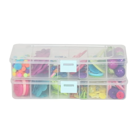 Everything Mary 2-Pack Plastic Bead Storage Cases, (Single)