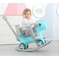 thumbnail image 4 of Blue Rocking Horse for Toddlers 1-3 Years 4 in 1 Design Kids Ride on Toy Balance Bike Push Cart with Detachable Balance Board Fun Birthday Gift, 4 of 6