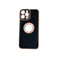 thumbnail image 1 of Moyic Funda de teléfono galvanizada de lujo con Protector de cámara que se ajusta bien a la cubierta protectora de lente de agujero exquisito para Teléfono y Comunicación Negro, 1 of 6