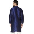 thumbnail image 5 of SKAVIJ Men's Art Silk Indian Wedding Long Kurta Regula Fit (Medium, Blue), 5 of 5
