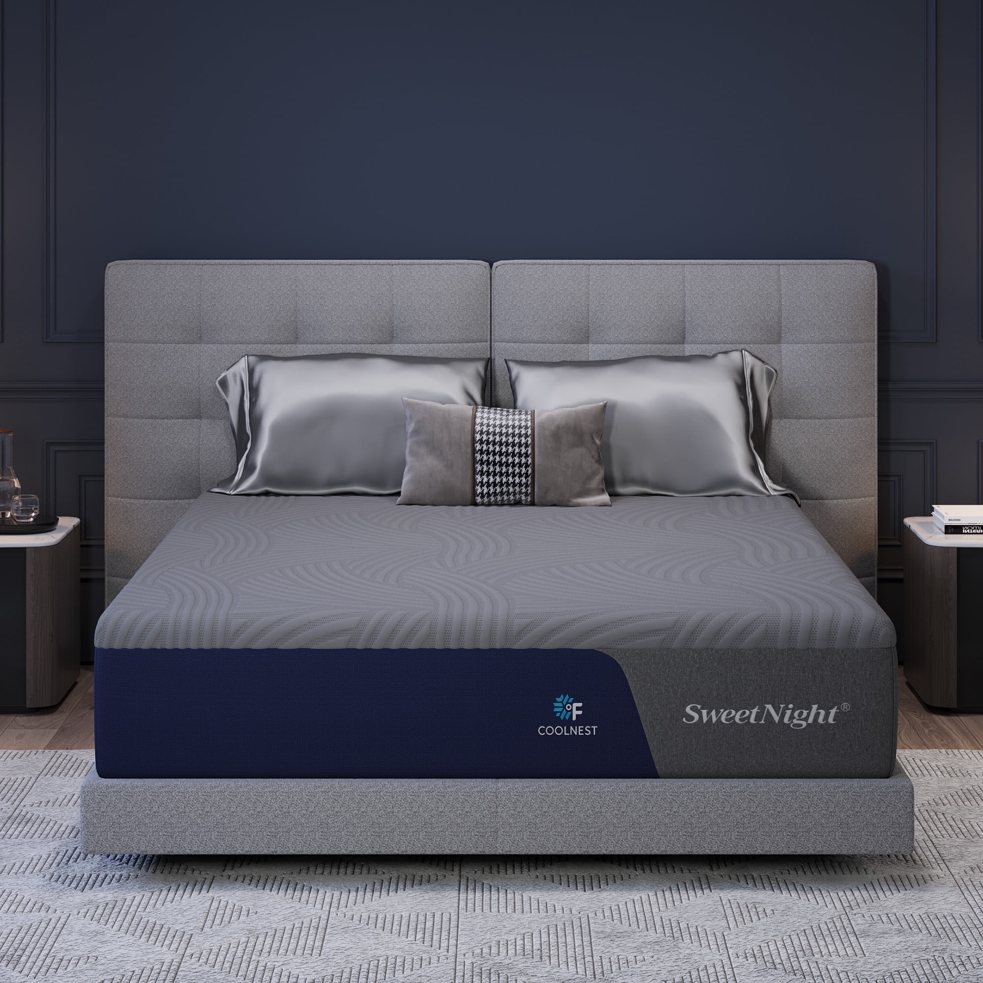 Sweetnight CoolNest Memory Foam King Size Mattress 14 inch Cooling Mattresses in a Box,Scientific Support,Medium Soft