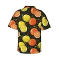 thumbnail image 3 of Haiem Orange Lemon Printed Hawaiian Shirt for Men - Men’s Casual Beach Summer Shirts - Stretch Fabric with Modern Fit-Small, 3 of 9