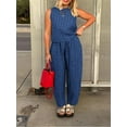 thumbnail image 3 of 2 Piece Sets For Women Spring Summer Matching Wide Leg Crop Pants Outfits Travel Vacation Beach Lounge Sets, 3 of 10