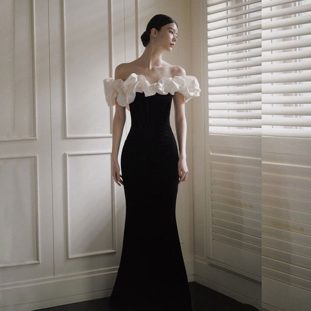 Vestido de novia de satén, novia, sencillo y elegante, cola de pez de gasa, vestido de bienvenida de cola pequeña