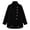 yue866-Black, variant on Women's Corduroy Asymmetrical Button High Collar Long Sleeve Jacket Cowl Neck Wrap Drop Shoulder Coat Army Green S