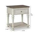 thumbnail image 2 of Panama Jack Sonoma Farmhouse Wood Leg Nightstand in Antique White, 2 of 2