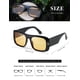 thumbnail image 5 of Gafas de sol Kimorn K1337 de moda retro con montura cuadrada, negro y amarillo, 5 of 7