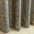 thumbnail image 3 of Taisier Home Gold Foil Print Linen Textured Curtains Geometric Dots Pattern Design Curtains for Bedroom Living Room Thermal Insulated Window Treatment 2 Panels 84" L,Dark Grey and Gold Curtains Print, 3 of 7