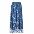 thumbnail image 5 of Skirts for Women Summer Relaxed Fit Color Block Soft 2026 Elastic High Waist Chiffon Flowy Skirts with Pockets, 5 of 8