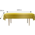 thumbnail image 2 of DecorRack 12 Plastic Tablecloths, 54 x 108 inch, Rectangular, Gold, 2 of 6