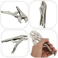 thumbnail image 5 of SagaSave Pliers with Serrated Curved Jaws Self-Locking Design Carbon Steel 10" Silver, 5 of 7