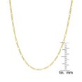 thumbnail image 2 of 14k Gold over Sterling Silver 1.4mm Figaro Necklace 16 inches, 2 of 4