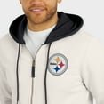 thumbnail image 6 of Men's Darius Rucker Collection by Fanatics Cream Pittsburgh Steelers Distressed Graphics Full-Zip Hoodie, 6 of 6
