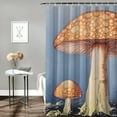 thumbnail image 2 of PRATYUS Mushroom Quick-Drying Shower Curtain Set with Hooks, 100% Polyester Fiber, Washable, Various Sizes 69x72, 2 of 7