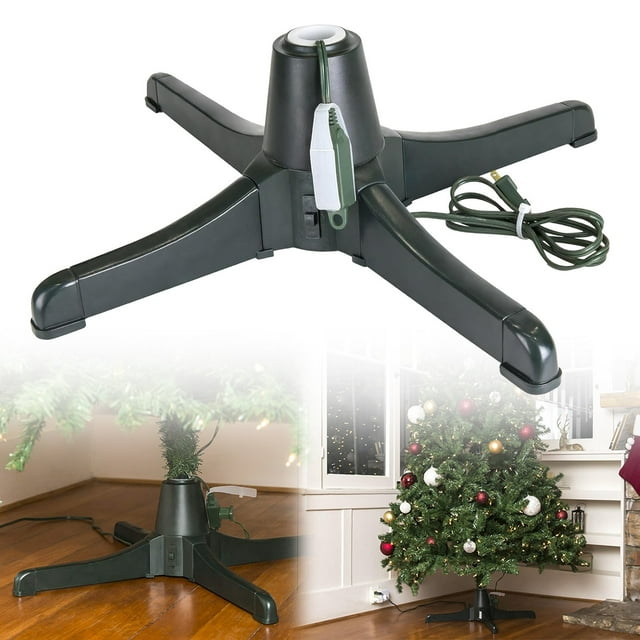Christmas DecorationsFixing ClipRotating Base For Christmas Tree. 360 Adjustable Christmas Tree Stand Up To 7.5 Feet Tall Artificial Tree 2 Versions BlackFixed clip