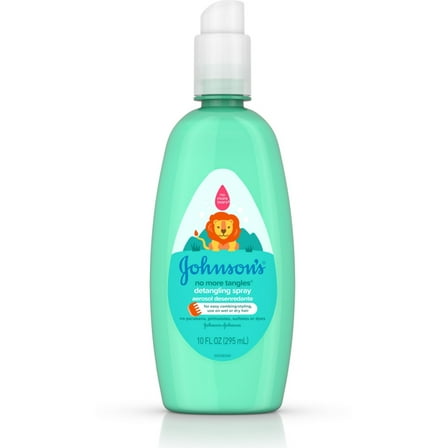 2 Pack - JOHNSON'S No More Tangles Tear-Free Toddler & Kids Detangling Spray, Paraben-Free 10 oz