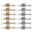 thumbnail image 2 of Juego de 12 conectores de cierre de langosta magnéticos para hacer joyas DIY, color dorado y plateado. 6 de plata 6 de oro, 2 of 9