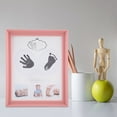 thumbnail image 3 of Baby Hand and Foot Print Photo Frame Birthday Gift DIY Ornament for Baby Infant (Pink), 3 of 8