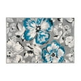thumbnail image 2 of World Rug Gallery Modern Floral Design Blue 2' x 3' Door Mat, 2 of 6