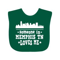 Inktastic Memphis Tennessee Someone Loves Me Skyline Boys or Girls Baby Bib