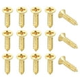 thumbnail image 1 of Tornillos de Madera de Latón Uxcell, Tornillos Autoperforantes, Cabeza Cruzada Plana, Adecuados para Bisagras de Puertas, Electrónica, Muebles M3 x 12 mm 100, 1 of 6