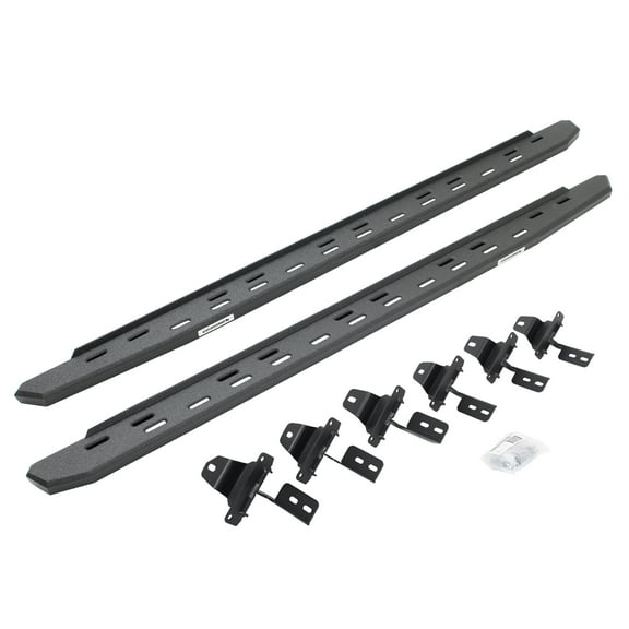 Go Rhino 69650673ST RB30 Slim Line Running Boards with Mounting Bracket Kit For Jeep 18-24 Wrangler