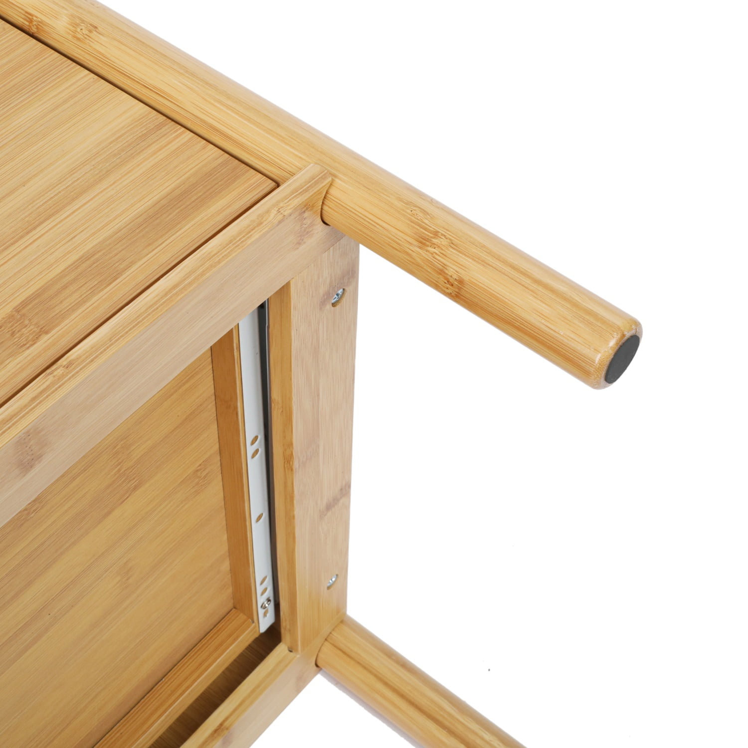 Kadyn Nightstand Side Table, Bamboo End Table with 2 Drawers, Modern Bedside Table for Bedroom, Living Room, Barnwood Kadyn Nightstand Side Table, Bamboo End Table with 2 Drawers, Modern Bedside Table for Bedroom, Living Room, Barnwood