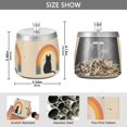 thumbnail image 2 of Yayeee Ashtray with Lid for Cigarette Smokeless Stainless Steel Home Ash Holder, Beige Cat Rainbow, 2 of 7