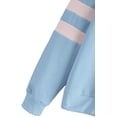 thumbnail image 3 of Women's Planet Print Varsity Striped Drawstring Pullover Sweatshirt Hoodies Tops, 3 of 5