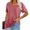 Red, variant on Swuxness Women Short Sleeve Casual T Shirts, Spring and Summer Tops, Ladies Crew Neck Fashion Comfy Loose Pullover Blouses White, L