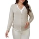 thumbnail image 1 of Camisas de maternidad de botón para mujeres INSPIRE CHIC, ropa de embarazo, de manga larga, cuello en V, tops de lactancia de 2 piezas, talla L, caqui, 1 of 6