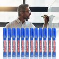 thumbnail image 3 of 12Pcs Whiteboard Pen Large Capacity Plastic Shell Erasable Stationery Office School Supplies Blue, 3 of 3