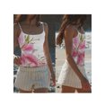 thumbnail image 2 of Yunliwuli Women Camisole, Sleeveless Tops Backless Flower Print Slim Fit Summer Vest for Party Club, 2 of 9