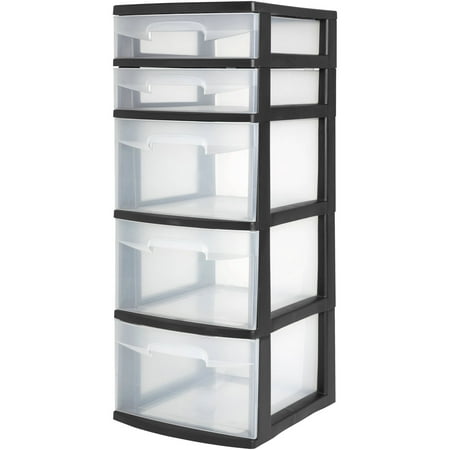 Sale Sterilite 5 Drawer Tower Black Available In Case Of 2 Or