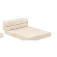 thumbnail image 1 of Sofá cama plegable, silla plegable con almohada, colchón plegable, sofá cama extraíble 2 en 1, silla plegable para salón, sofá cama portátil, sofá cama para dormitorio,Beige, 1 of 2