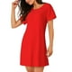 thumbnail image 2 of Fotbe Red Bata de Dormir para Mujer con Estampado, Camisón de Algodón de Manga Corta, Ropa de Dormir Casual, 2 of 6