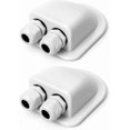 thumbnail image 1 of 2PCS Roof Passthrough IP68 Waterproof Solar Cable Gland Weatherproof Double Cable Entry Box, Caravan and Boat ABS Cable Passthrough, White, 1 of 5