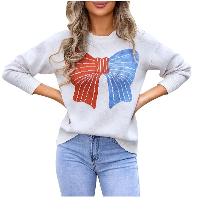 Birdeem Chandails pour Femmes Chandail à Blocs de Couleur Mode Col Rond