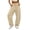 Khaki sweatpants women fashion, variant on Women's Barrel Sweatpants Wide Leg Fleece Lined Sweatpants with Pockets Drawstring Elastic Waist Jogging Sweat Pants Casual Everyday Wear Gray,XXXL